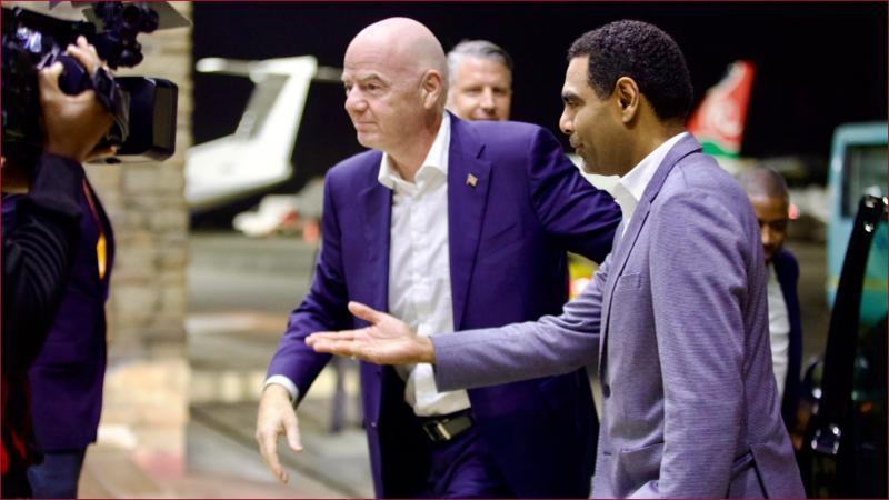 FIFA president Gianni Infantino is in Kenya.